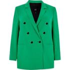 River Island Womens Plus Double Breasted Ruched Blazer