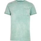 River Island Mens Washed Crew Neck Slim Fit T-shirt