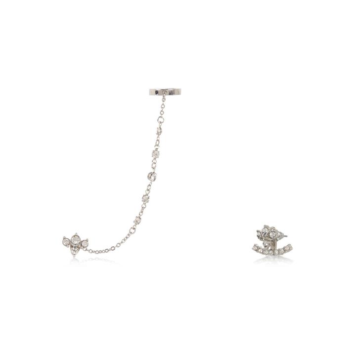 River Island Womens Silver Tone Gem Encrusted Earring Pack