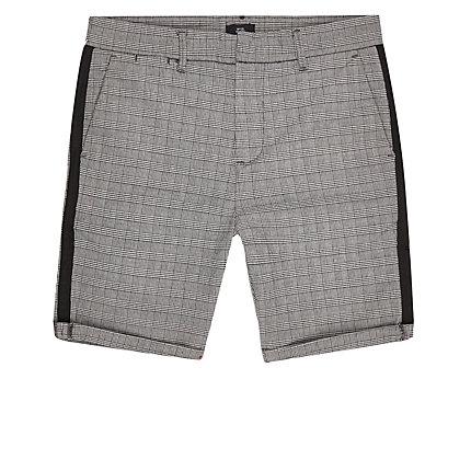 River Island Mens Check Skinny Fit Chino Shorts