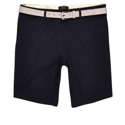 River Island Mens Chino Shorts With Stone Belt