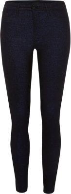 River Island Womens Molly Glitter Skinny Jeggings