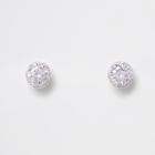 River Island Womens Silver Plated Cubic Zirconia Rhinestone Earring
