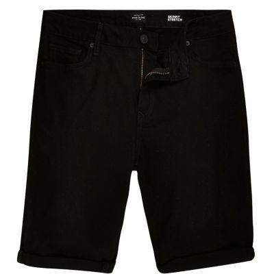 River Island Mens Skinny Stretch Fit Denim Shorts