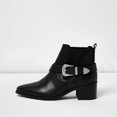 River Island Womens Cross Strap Western Boots