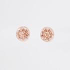 River Island Womens Rose Gold Tone Twisted Rope Stud Earrings