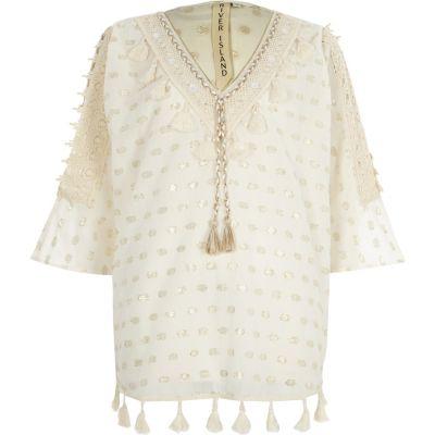 River Island Womens Tassel Smock Cover Cover Up