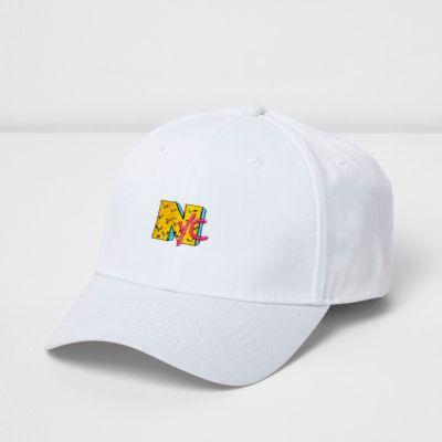 River Island Mens White 'nyc' Cap