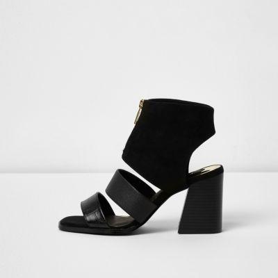 River Island Womens Zip Front Open Toe Shoe Boots