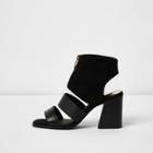 River Island Womens Zip Front Open Toe Shoe Boots