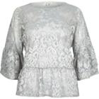 River Island Womens Lace Flared Top