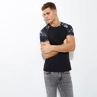 River Island Mens Muscle Fit Raglan Print T-shirt