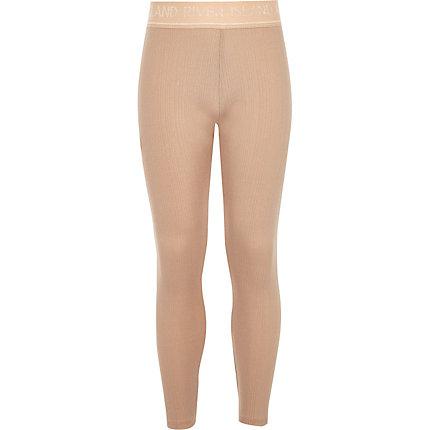 River Island Girls Metallic Ri Active Leggings