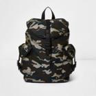 River Island Mens Camo Print Backpack