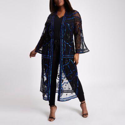 River Island Womens Plus Sequin Embellished Kimono
