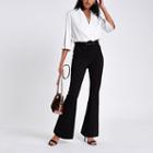 River Island Womens Ponte Flare Belted Pants