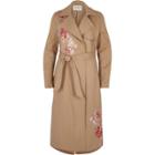 River Island Womens Floral Embroidered Trench Coat