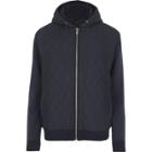 River Island Mens Quilted Puffer Jersey Sleeve Hoodie