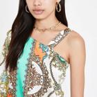 River Island Womens Scarf Print One Shoulder Top