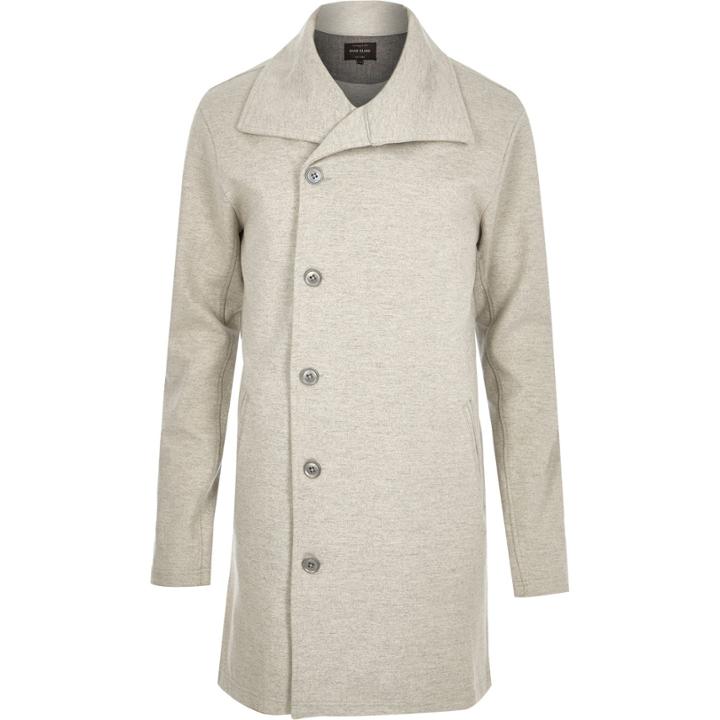 River Island Mensgrey Funnel Neck Jacket