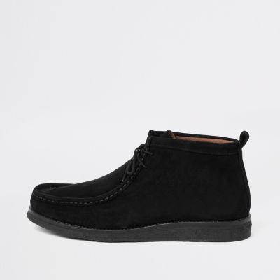 River Island Mens Suede Lace Up Moccasin Boot