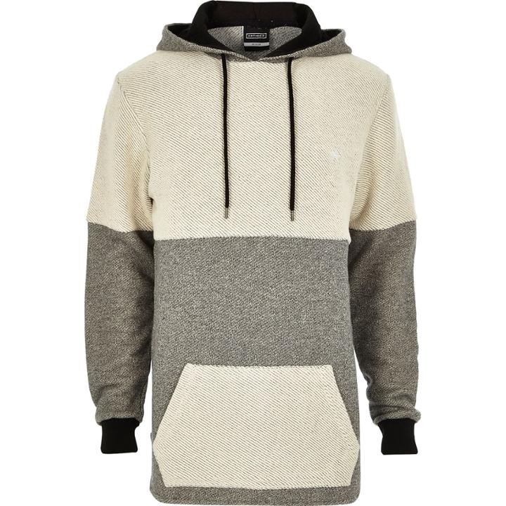 River Island Mensnavy Antioch Panelled Surf Hoodie