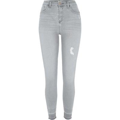 River Island Womens Amelie Released Hems Super Skinny Jeans