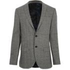 River Island Mens Check Stretch Slim Fit Suit Jacket