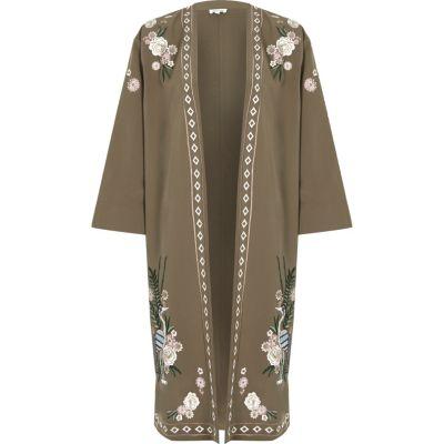 River Island Womens Heron Embroidered Kimono