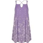 River Island Womens Velvet Cross Strap Slip Dress