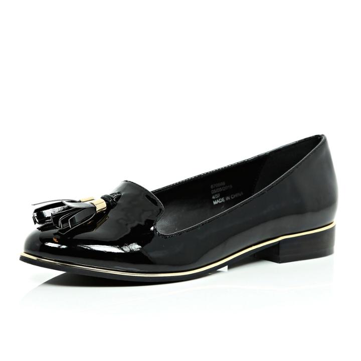 River Island Womens Patent Tassel Loafers