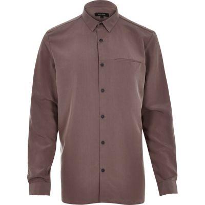 River Island Mens Slinky Cupro Shirt