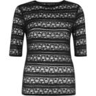 River Island Womens Sheer Lace Panel Top