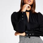 River Island Womens Twisted Neck Long Sleeve Blouse