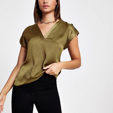 River Island Womens V Neck T-shirt
