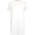 River Island Womens White Mesh Frill Sleeve Oversized T-shirt