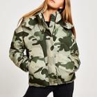 River Island Womens Camo Quilted Puffer Jacket