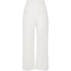 River Island Womens White Cropped Wide Leg Trousers