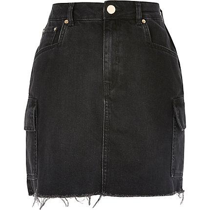 River Island Womens Petite Utility Denim Skirt