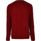 River Island Mens Chunky Knit Cable Knit Jumper