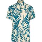 River Island Mens Bamboo Print Short Sleeve Shirt