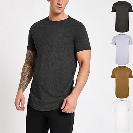 River Island Mens Slim Fit T-shirt Multipack