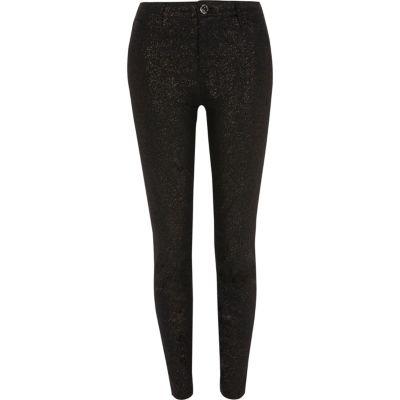 River Island Womens Glitter Molly Skinny Jeggings