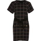 River Island Womens Check Bow Tied T-shirt Dress