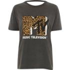 River Island Womens Washed 'mtv' Open Back T-shirt
