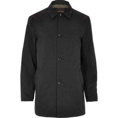 River Island Mensblack Smart Minimal Mac Coat