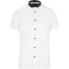 River Island Menswhite Contrast Collar Smart Slim Fit Shirt