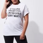 River Island Womens Plus White 90's Randb Slogan Print T-shirt