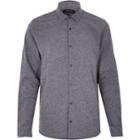 River Island Mensgrey Grindle Button Up Shirt