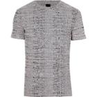 River Island Mens Chunky Rib Muscle Fit Crew Neck T-shirt